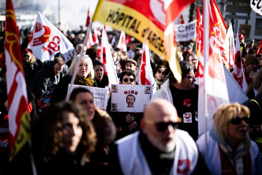 The demonstration against the pension reform starts in Clermont Ferrand