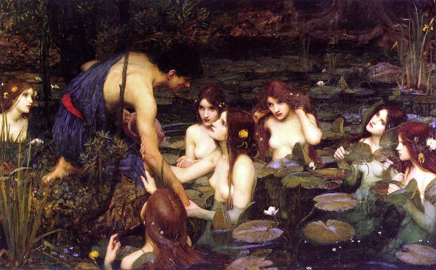 Hylas and the Nymphs, 1896 - oil on canvas - 132.1 × 197.5 cm Photo Manchester Art Gallery