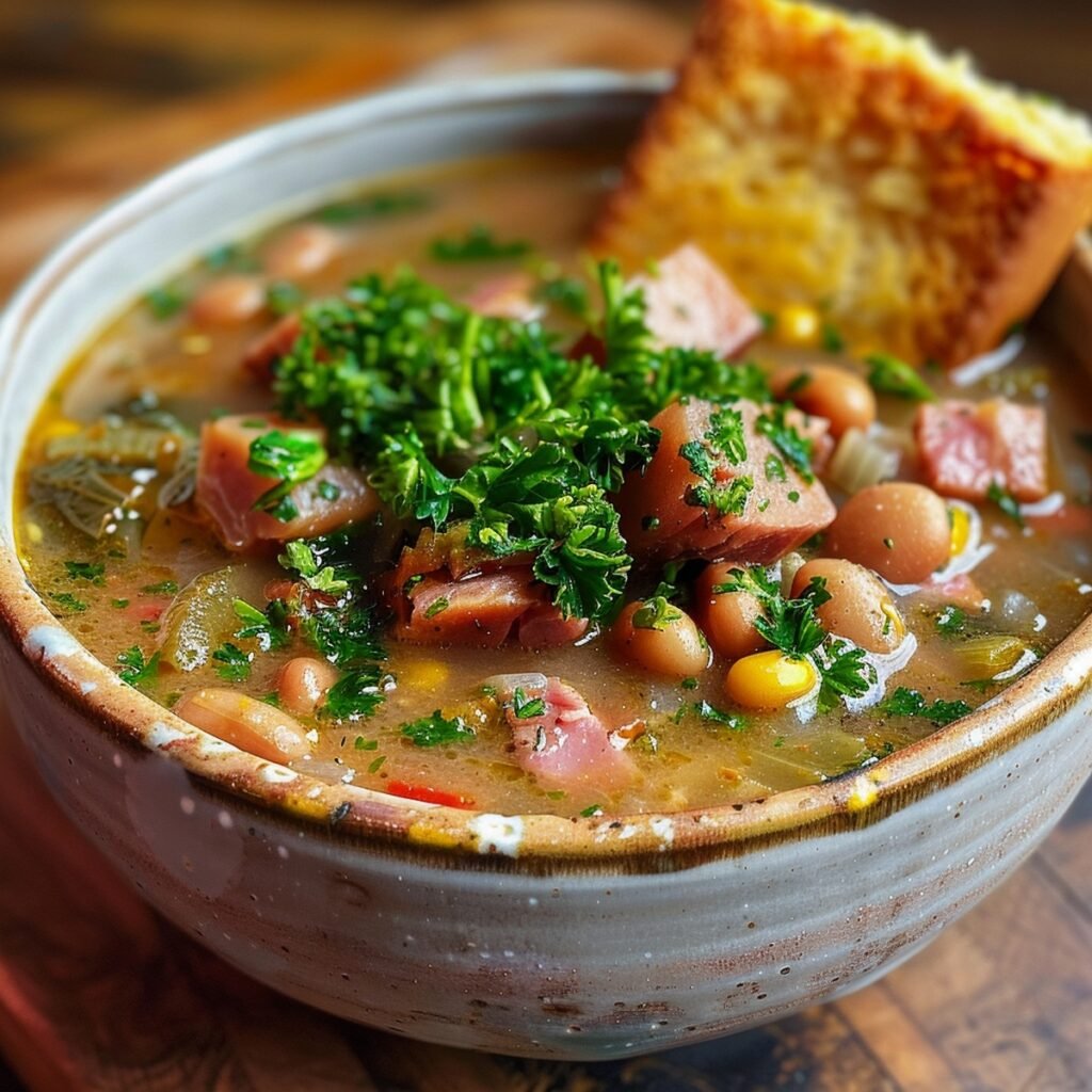 Black Eyed Pea Soup with Ham and Greens: A Southern Classic