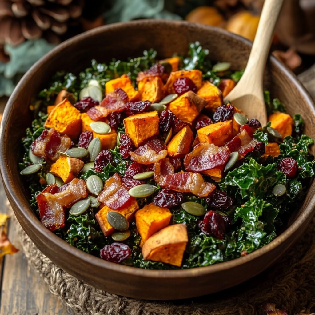 3. Kale Sweet Potato Salad Easy Fall and Winter Salads