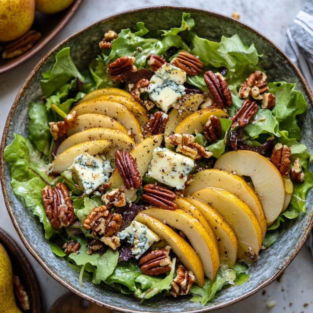 13. Roquefort Pear Salad Easy Fall and Winter Salads