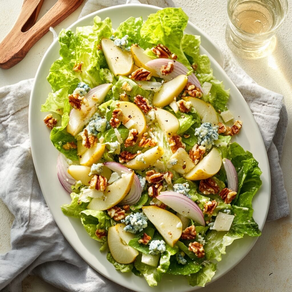 14. Tangy Pear and Blue Cheese Salad Easy Fall and Winter Salads