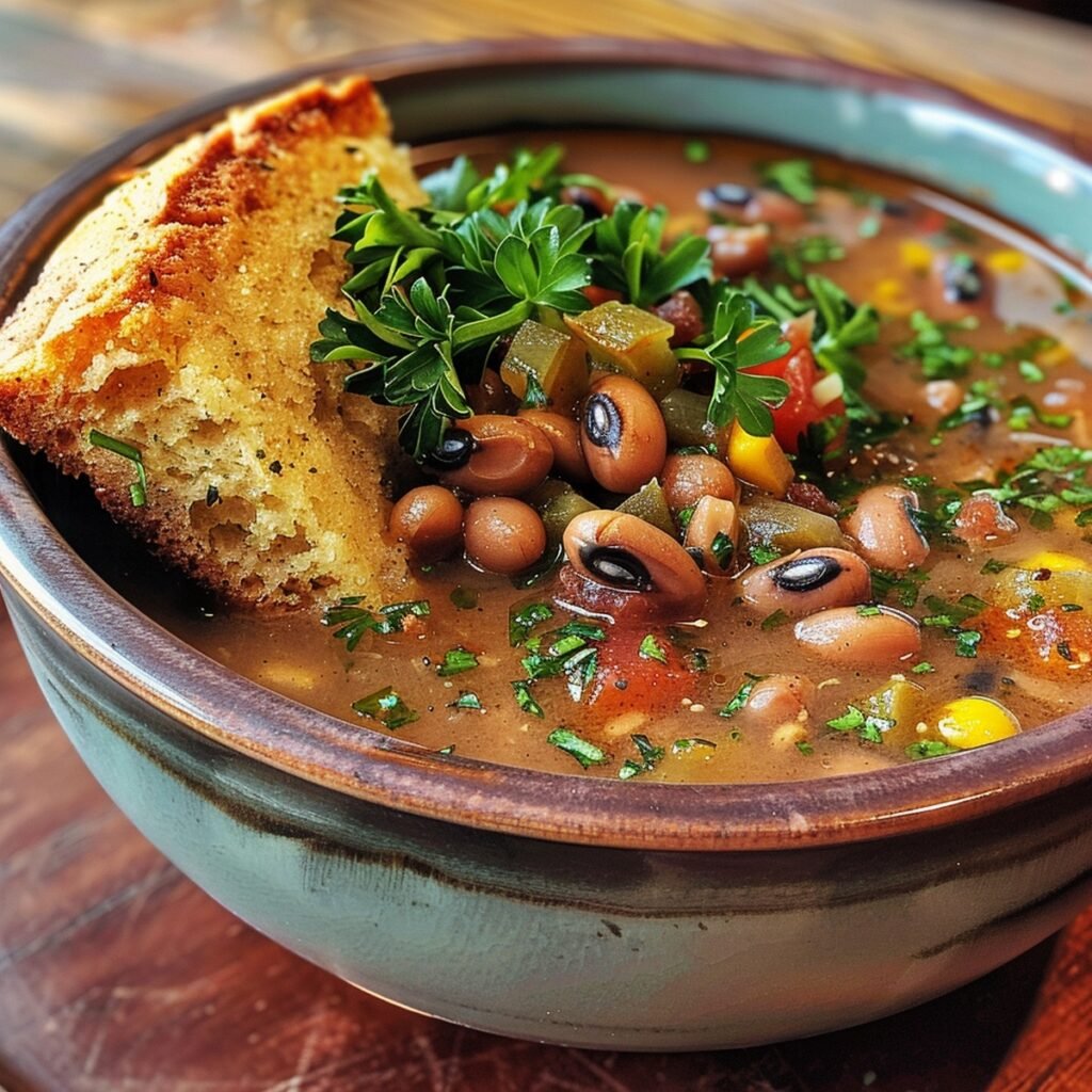 Black Eyed Pea Soup with Ham and Greens: A Southern Classic