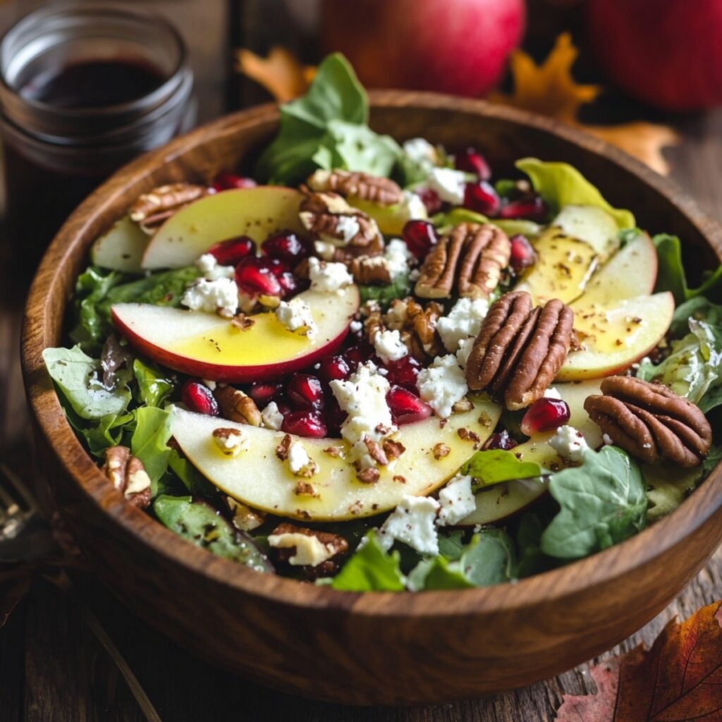 1. Apple, Pomegranate, and Pecan Salad Easy Fall and Winter Salads