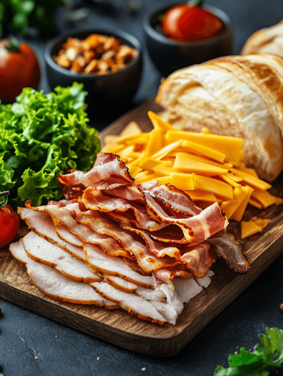 Club Sandwich on Croissant Bread – A Buttery Take on a Classic